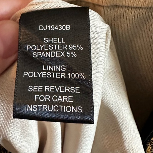 Gold & Black Low Cut Body-Con Dress by Filtre, SM - Picture 11 of 11